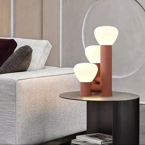Modern Art Deco Table Lamp with Glass Shade