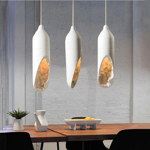Wabi-Sabi Resin Pendant Light for Kitchen and Dining Room Lighting