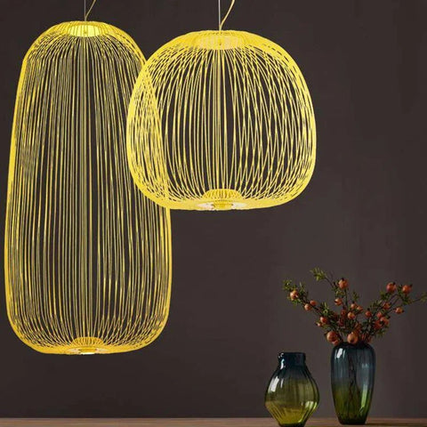 Airy Metal Cage Pendant Light for Modern Dining and Living Rooms