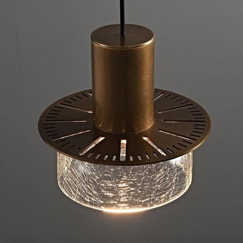 Crackled Glass Pendant Light for Kitchen Islands and Dining Rooms