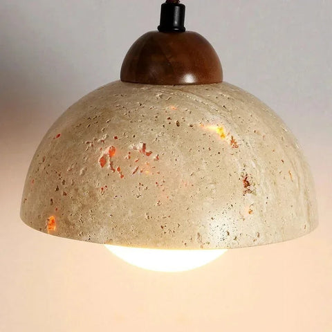 Natural Stone Pendant Light for Wabi-Sabi Kitchens and Dining Rooms