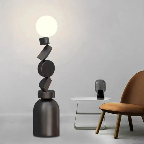 Sculptural Metal Floor Lamp for Modern Living Rooms and Reading Areas