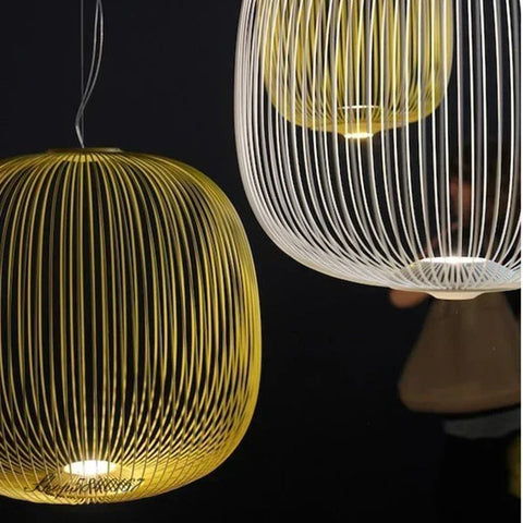 Airy Metal Cage Pendant Light for Modern Dining and Living Rooms