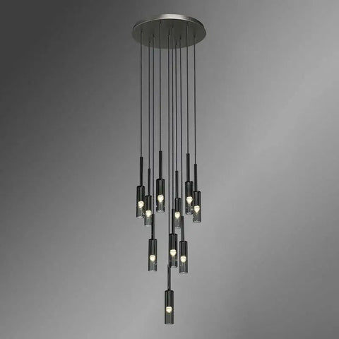 Smoked Glass Bottle Pendant Light for Kitchen Islands and Bedside Use