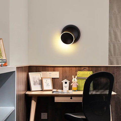 Rotating Round LED Wall Sconce for Hallway and Stair Accent Lighting