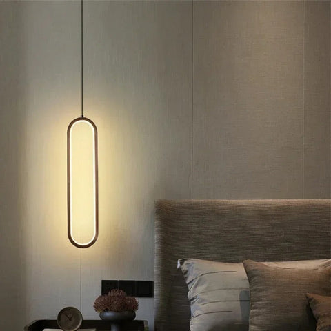 Minimalist Aluminum LED Pendant Light for Kitchen Islands and Bedsides