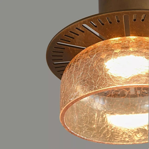 Crackled Glass Pendant Light for Kitchen Islands and Dining Rooms