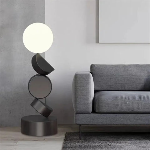 Sculptural Metal Floor Lamp for Modern Living Rooms and Reading Areas