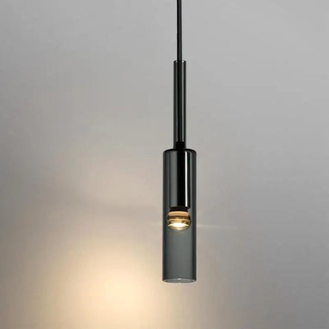Smoked Glass Bottle Pendant Light for Kitchen Islands and Bedside Use