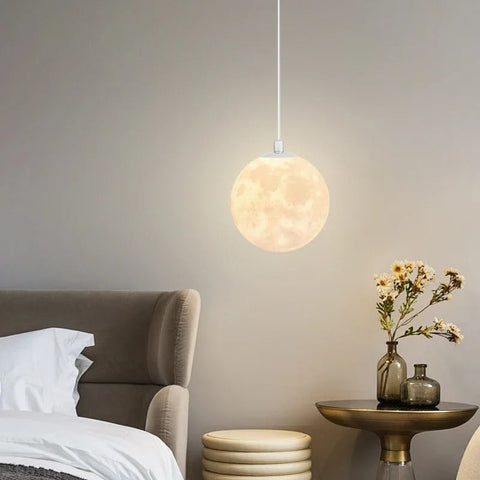 Moon Pendant Light for Children's Bedrooms and Playroom Lighting