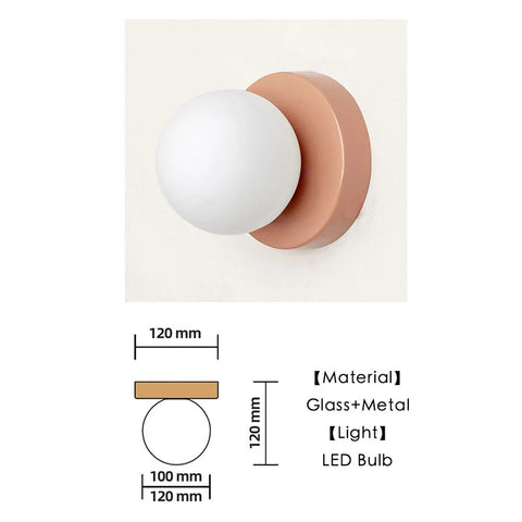 Scandinavian Glass Globe Wall Light for Modern Ambient Lighting