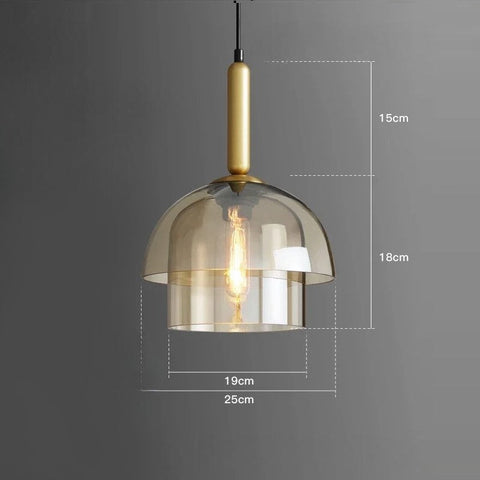 Smoked Glass Pendant Light for Kitchen Island and Dining Lighting