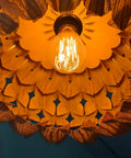 Japandi Wood Veneer Pendant Light