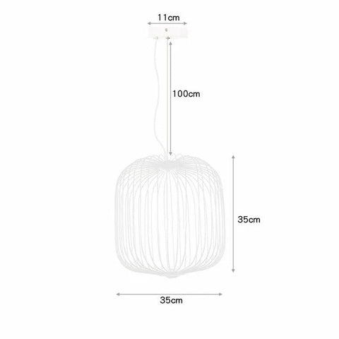 Airy Metal Cage Pendant Light for Modern Dining and Living Rooms