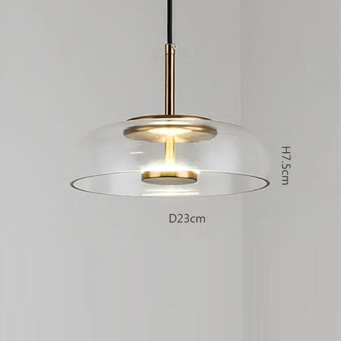 Contemporary Glass Disc Pendant Light for Kitchens and Dining Rooms