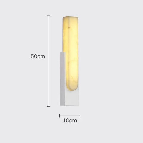 Modern Marble and Metal Wall Sconce for Hallway and Bedroom Lighting