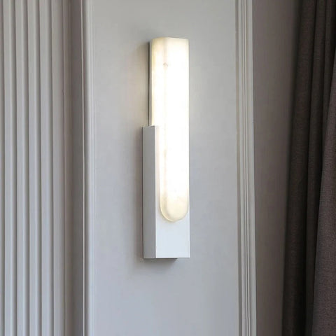 Modern Marble and Metal Wall Sconce for Hallway and Bedroom Lighting