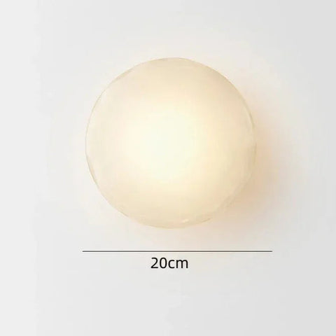 Modern Glass Globe Wall Lamp with Metal Frame, Nordic Style Sconce for Bedroom, Hallway and Living Room