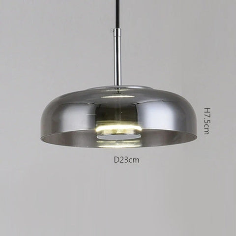 Contemporary Glass Disc Pendant Light for Kitchens and Dining Rooms