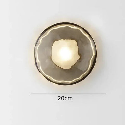Modern Glass Globe Wall Lamp with Metal Frame, Nordic Style Sconce for Bedroom, Hallway and Living Room