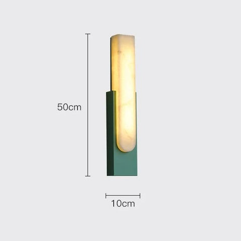 Modern Marble and Metal Wall Sconce for Hallway and Bedroom Lighting