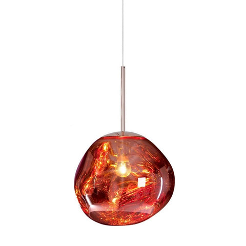 Modern Organic Pendant Light with Sculptural Glossy Shade