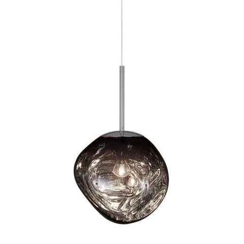 Modern Organic Pendant Light with Sculptural Glossy Shade