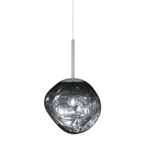 Modern Organic Pendant Light with Sculptural Glossy Shade