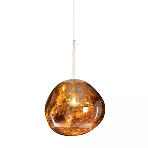 Modern Organic Pendant Light with Sculptural Glossy Shade