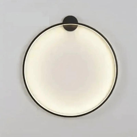 Modern LED Ring Wall Lamp – Metal & Acrylic Bedroom Wall Light with USB Charging / KRETS