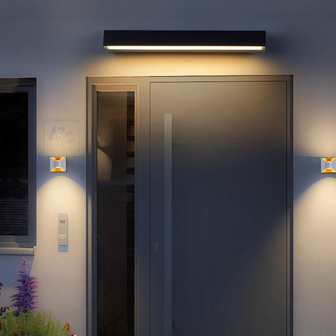Waterproof Linear LED Wall Light for Outdoor Entry Doors and Garages