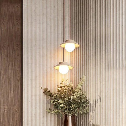 Travertine Pendant Light for Bedside and Dining Room Ambient Lighting
