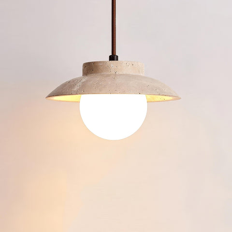Travertine Pendant Light for Bedside and Dining Room Ambient Lighting