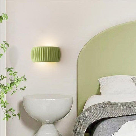 Ribbed Resin Wall Lamp with G9 Socket and Modern Decorative Design for Indoor Spaces