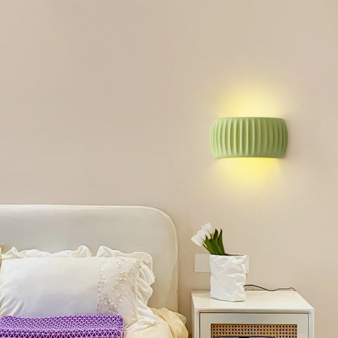 Ribbed Resin Wall Lamp with G9 Socket and Modern Decorative Design for Indoor Spaces