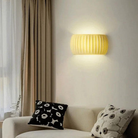 Ribbed Resin Wall Lamp with G9 Socket and Modern Decorative Design for Indoor Spaces