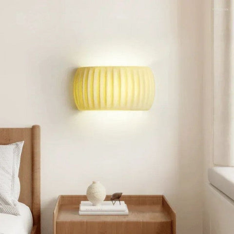 Ribbed Resin Wall Lamp with G9 Socket and Modern Decorative Design for Indoor Spaces