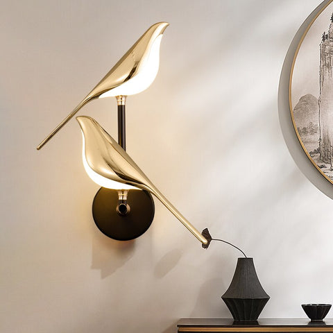 Sculptural Bird LED Wall Lamp with Magnetic Design for Modern Indoor Lighting