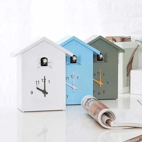 House-Shaped Cuckoo Wall Clock with Pendulum for Living Room Decor
