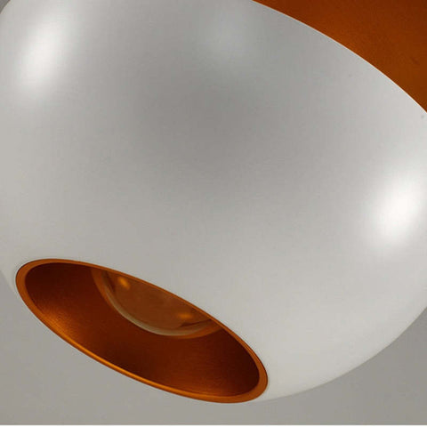 Sculptural Metal Pendant Light with Dual Bowl Design for Modern Interior Lighting