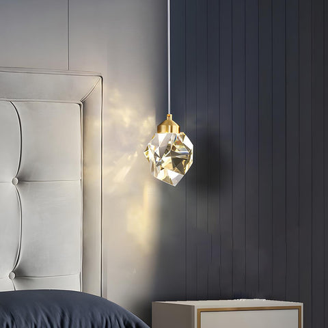 Dimmable Crystal Pendant Light for Dining Rooms and Tall Stairwells