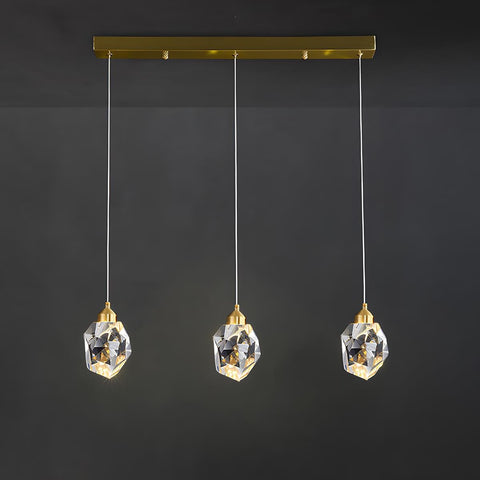 Dimmable Crystal Pendant Light for Dining Rooms and Tall Stairwells