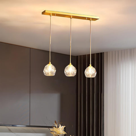 Dimmable Crystal Pendant Light for Dining Rooms and Tall Stairwells