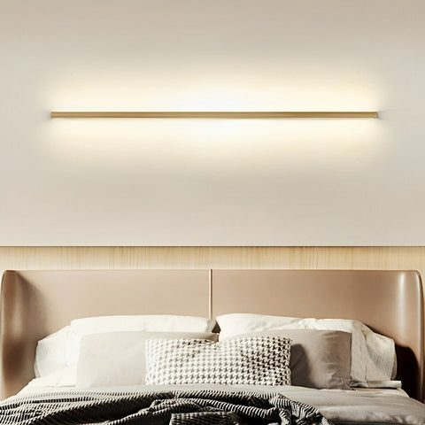 Wood Linear LED Wall Sconce for Bedroom and Hallway Accent Lighting