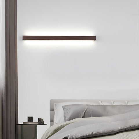 Wood Linear LED Wall Sconce for Bedroom and Hallway Accent Lighting