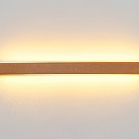 Wood Linear LED Wall Sconce for Bedroom and Hallway Accent Lighting