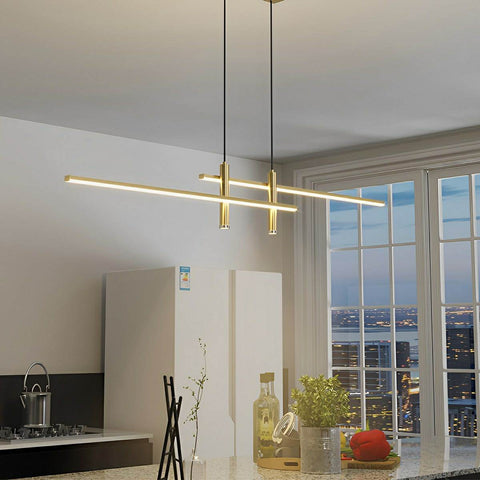Linear LED Pendant Light for Kitchen Islands and Dining Room Tables