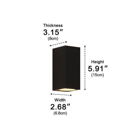 Modern Waterproof LED Up-and-Down Wall Light for Outdoor Facades