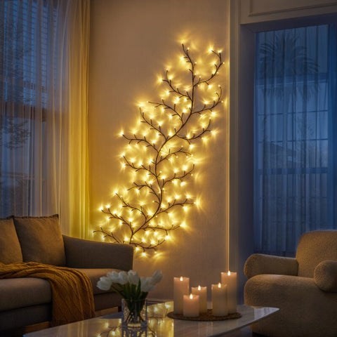 LED Branch Wall Light with Warm Decorative Glow
