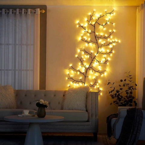 LED Branch Wall Light with Warm Decorative Glow